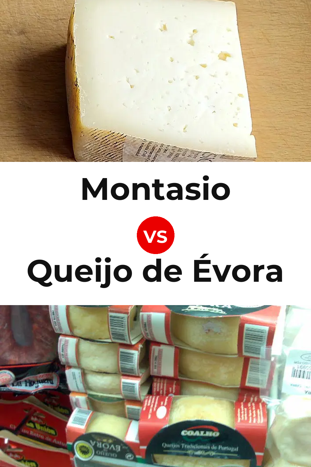 Montasio Cheese vs Queijo de Évora Pinterest comparison