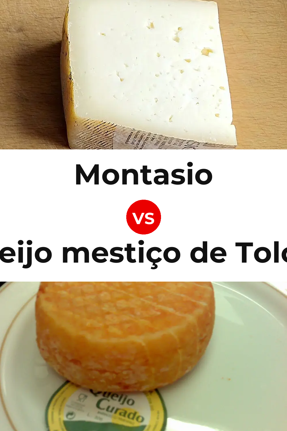 Montasio Cheese vs Queijo mestiço de Tolosa Pinterest comparison