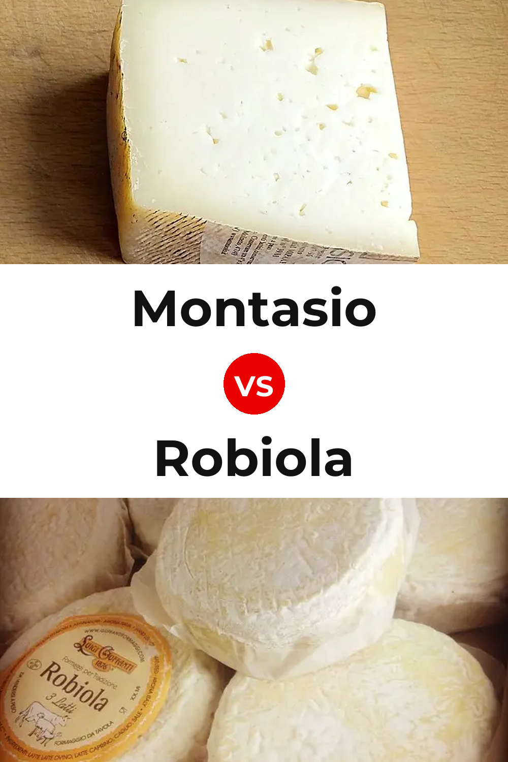 Montasio Cheese vs Robiola Cheese Pinterest comparison