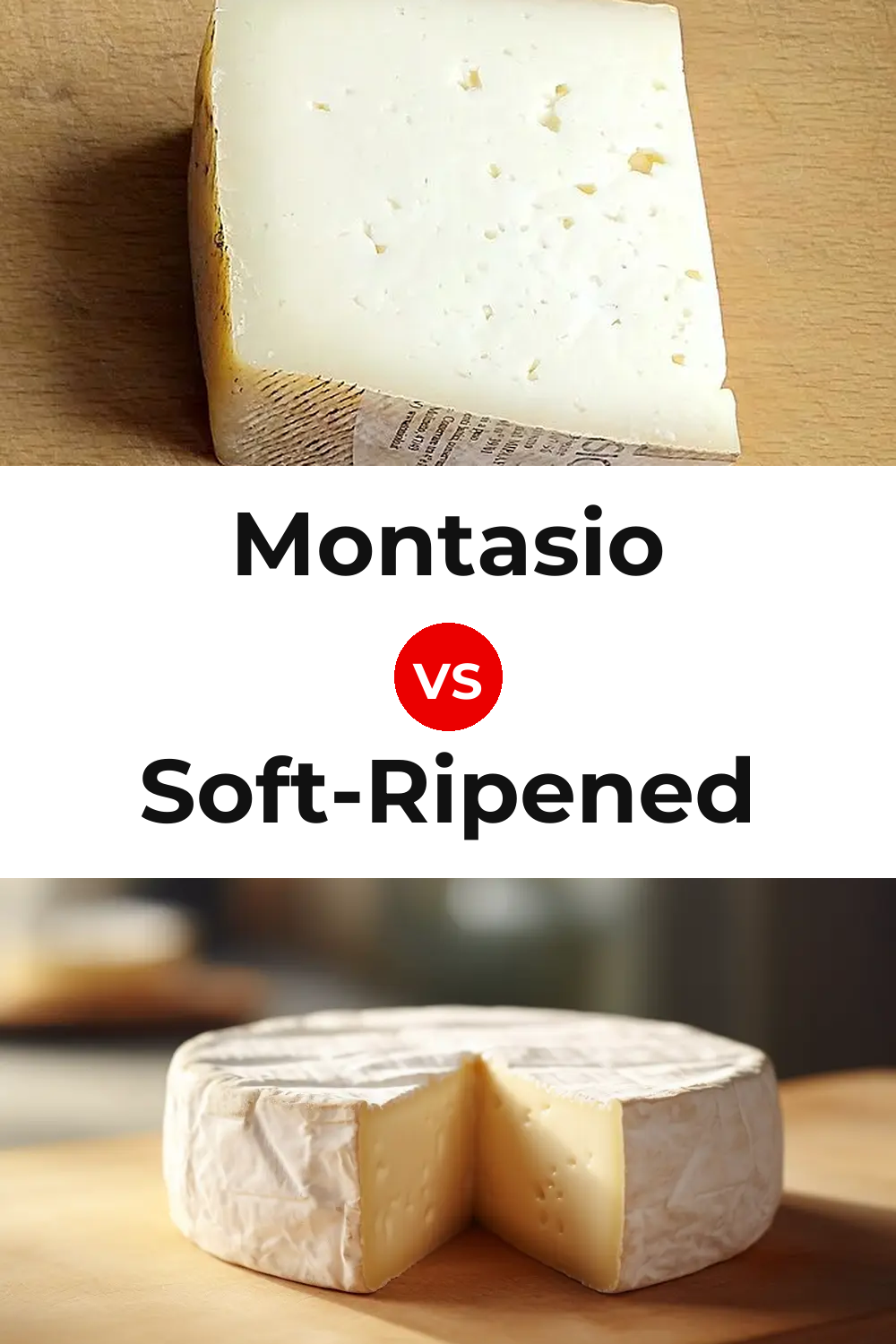 Montasio Cheese vs Soft-Ripened Cheese Pinterest comparison