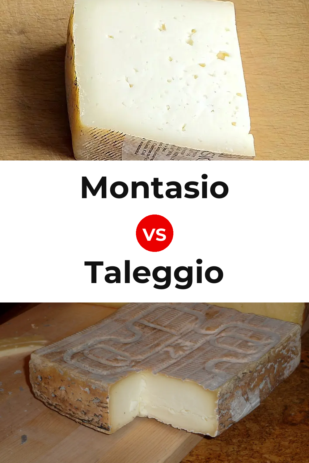 Montasio Cheese vs Taleggio Cheese Pinterest comparison
