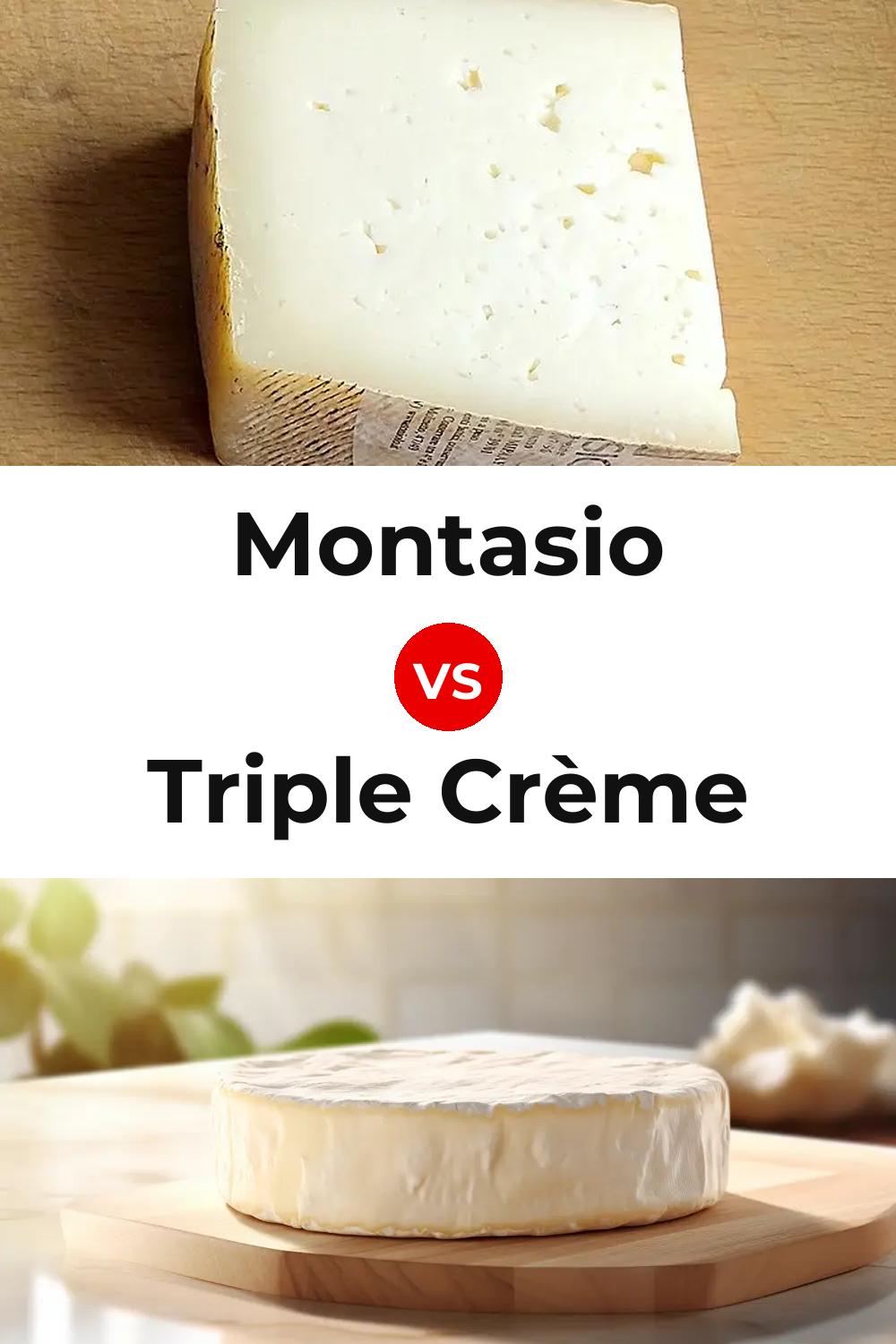 Montasio Cheese vs Triple Crème Cheese Pinterest comparison