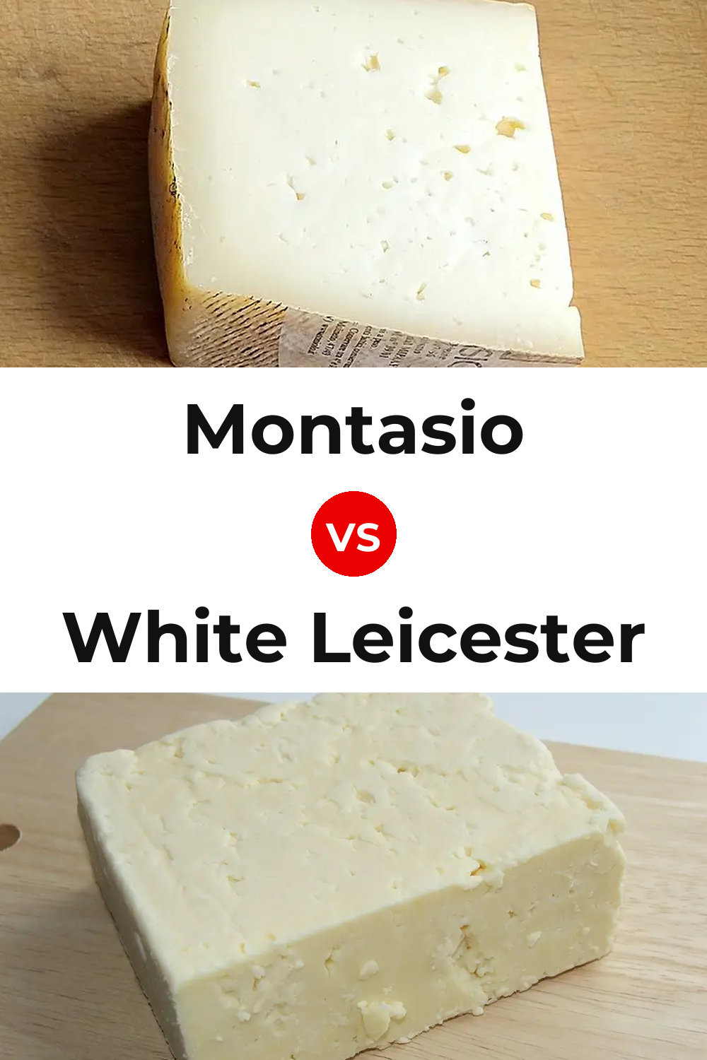 Montasio Cheese vs White Leicester Cheese Pinterest comparison