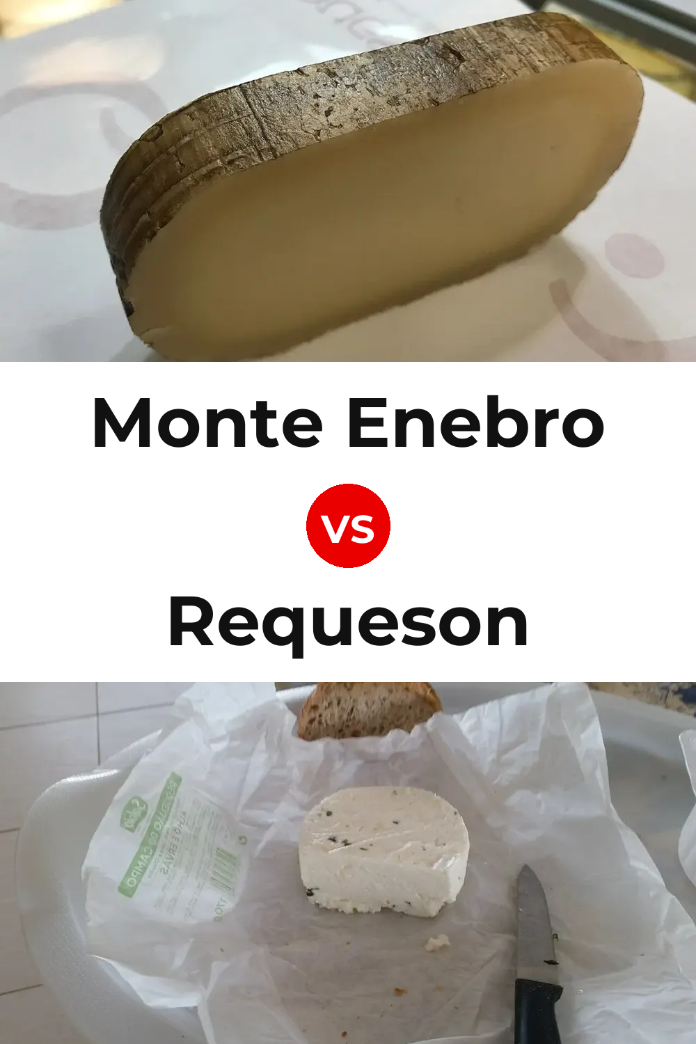 Monte Enebro Cheese vs Requeson Pinterest comparison