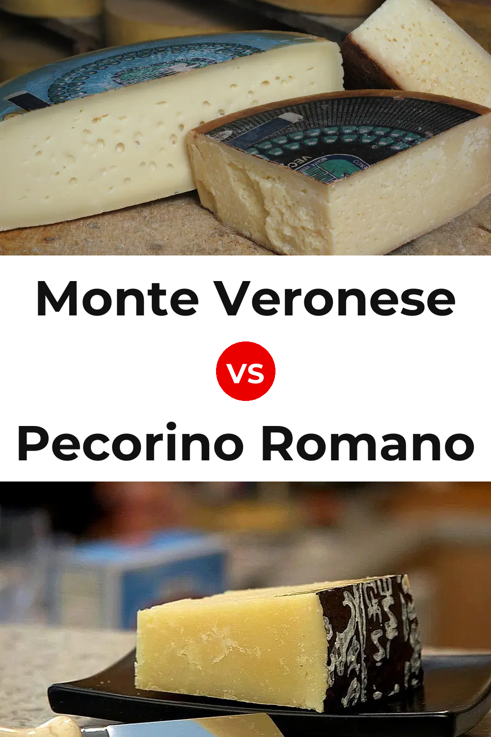 Monte Veronese Cheese vs Pecorino Romano Cheese Pinterest comparison