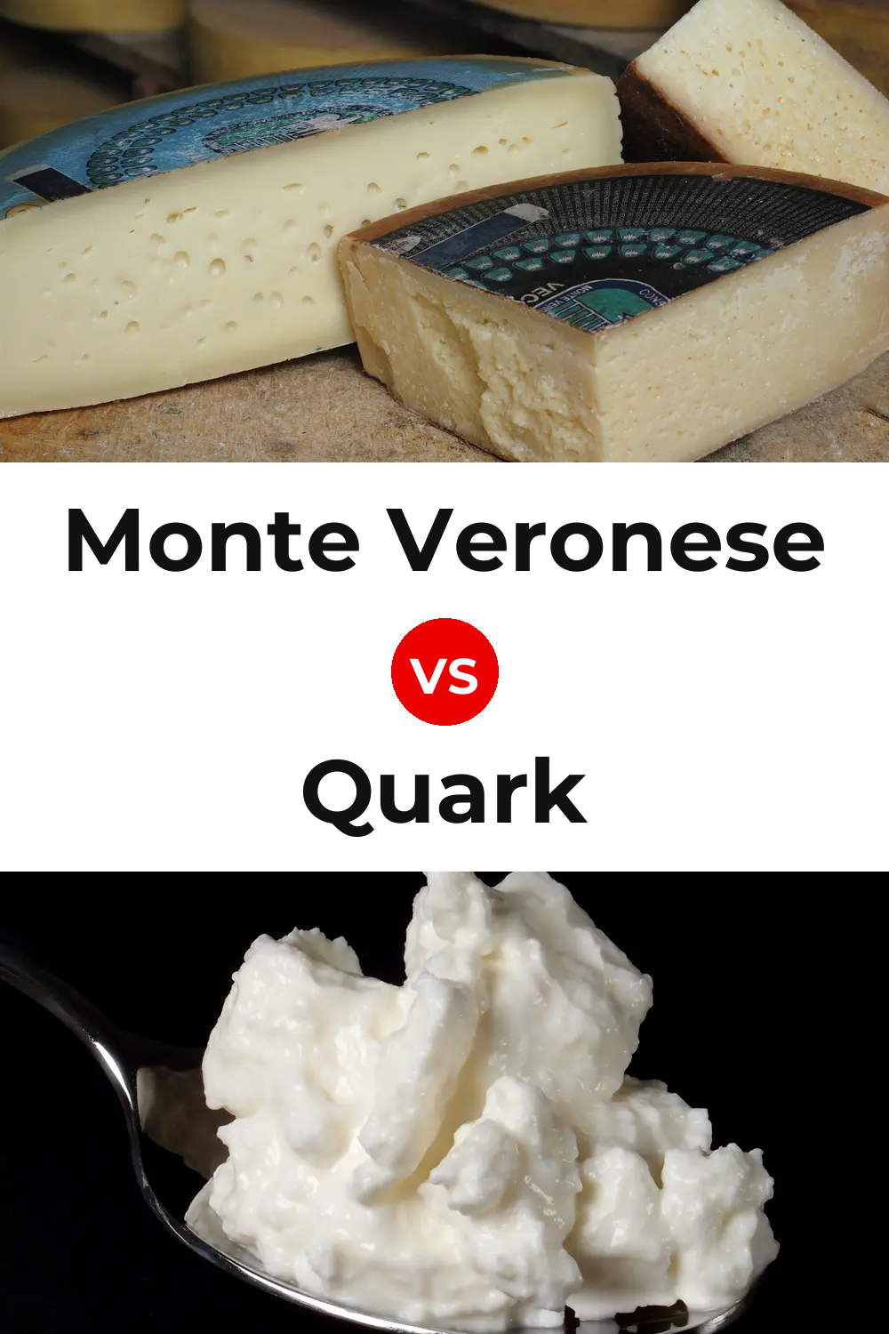Monte Veronese Cheese vs Quark Cheese Pinterest comparison