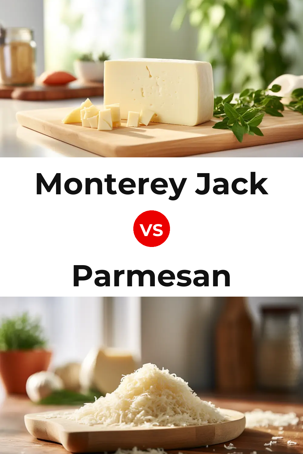Monterey Jack Cheese vs Parmesan Cheese Pinterest comparison