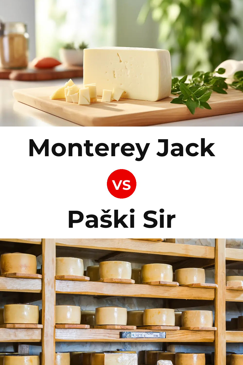 Monterey Jack Cheese vs Paški Sir Cheese Pinterest comparison
