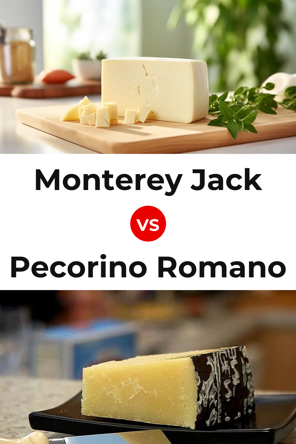 Monterey Jack Cheese vs Pecorino Romano Cheese Pinterest comparison
