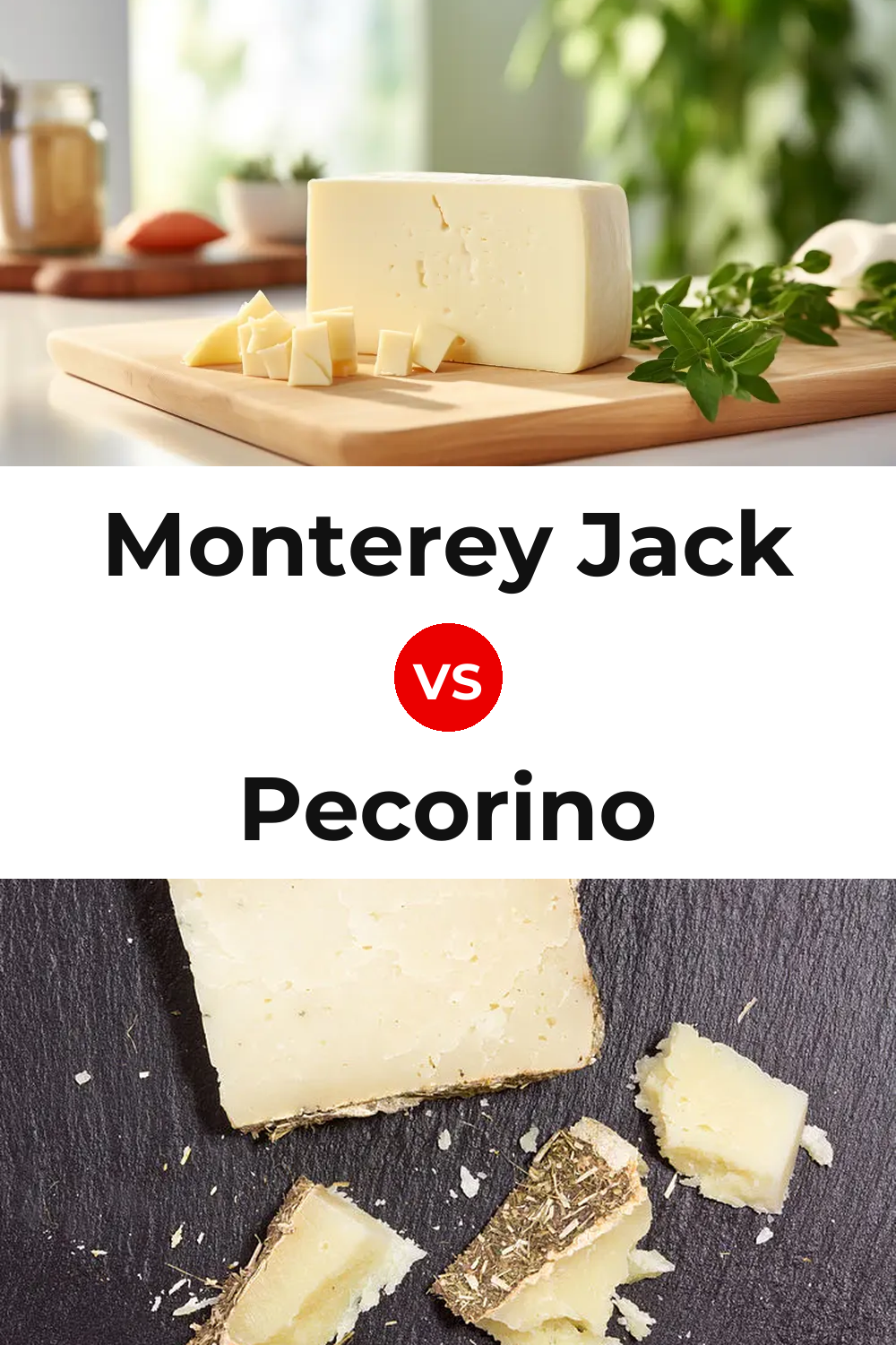 Monterey Jack Cheese vs Pecorino Cheese Pinterest comparison