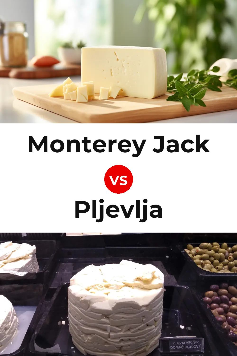 Monterey Jack Cheese vs Pljevlja Cheese Pinterest comparison