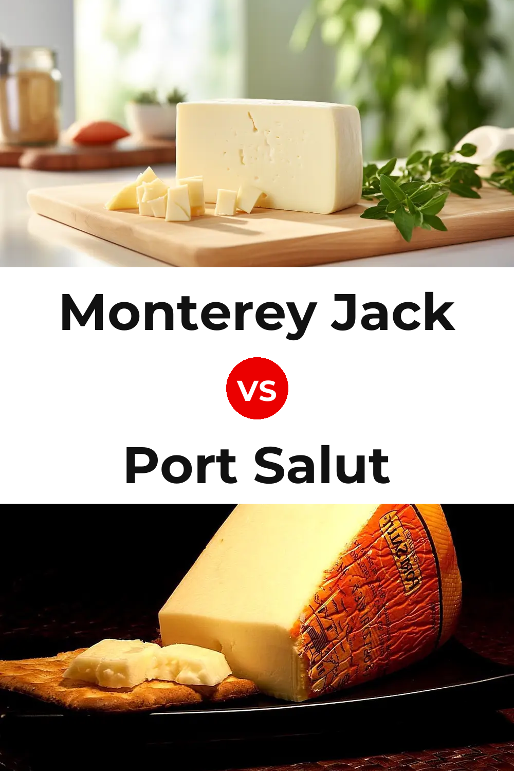 Monterey Jack Cheese vs Port Salut Cheese Pinterest comparison