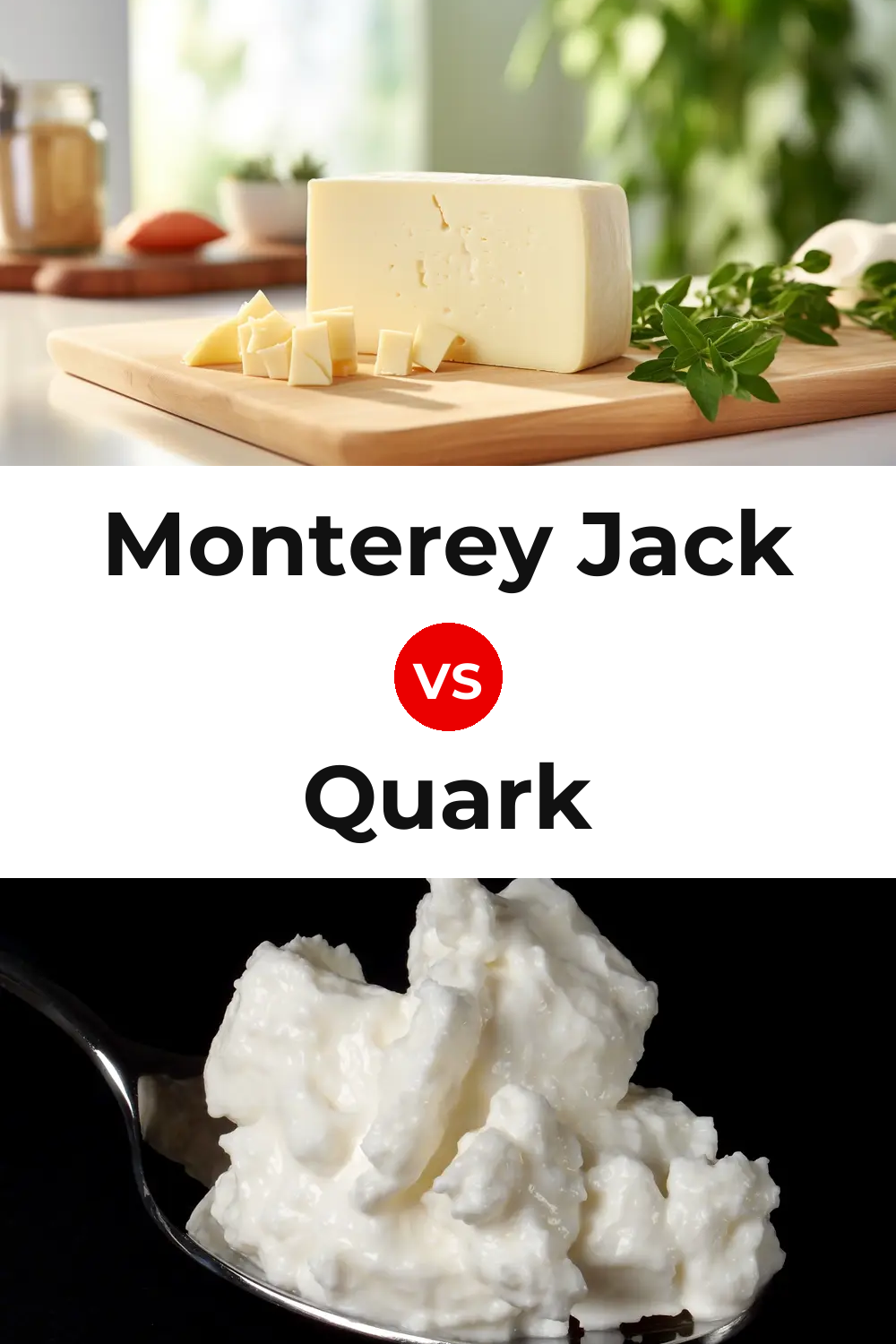 Monterey Jack Cheese vs Quark Cheese Pinterest comparison