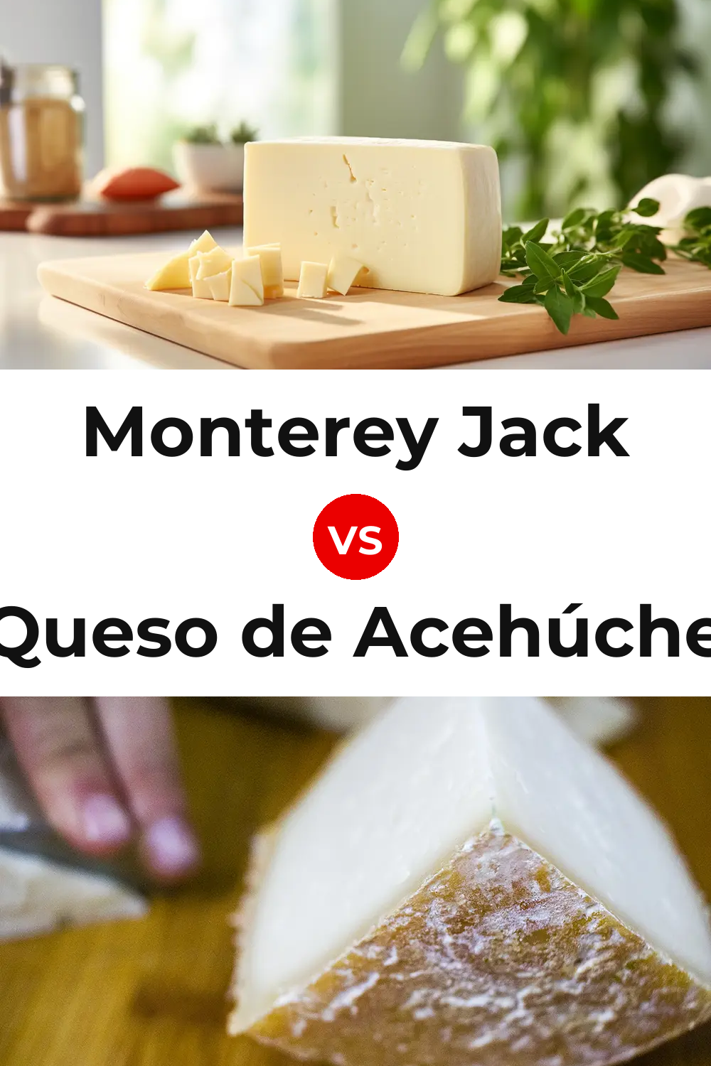 Monterey Jack Cheese vs Queso de Acehúche Pinterest comparison