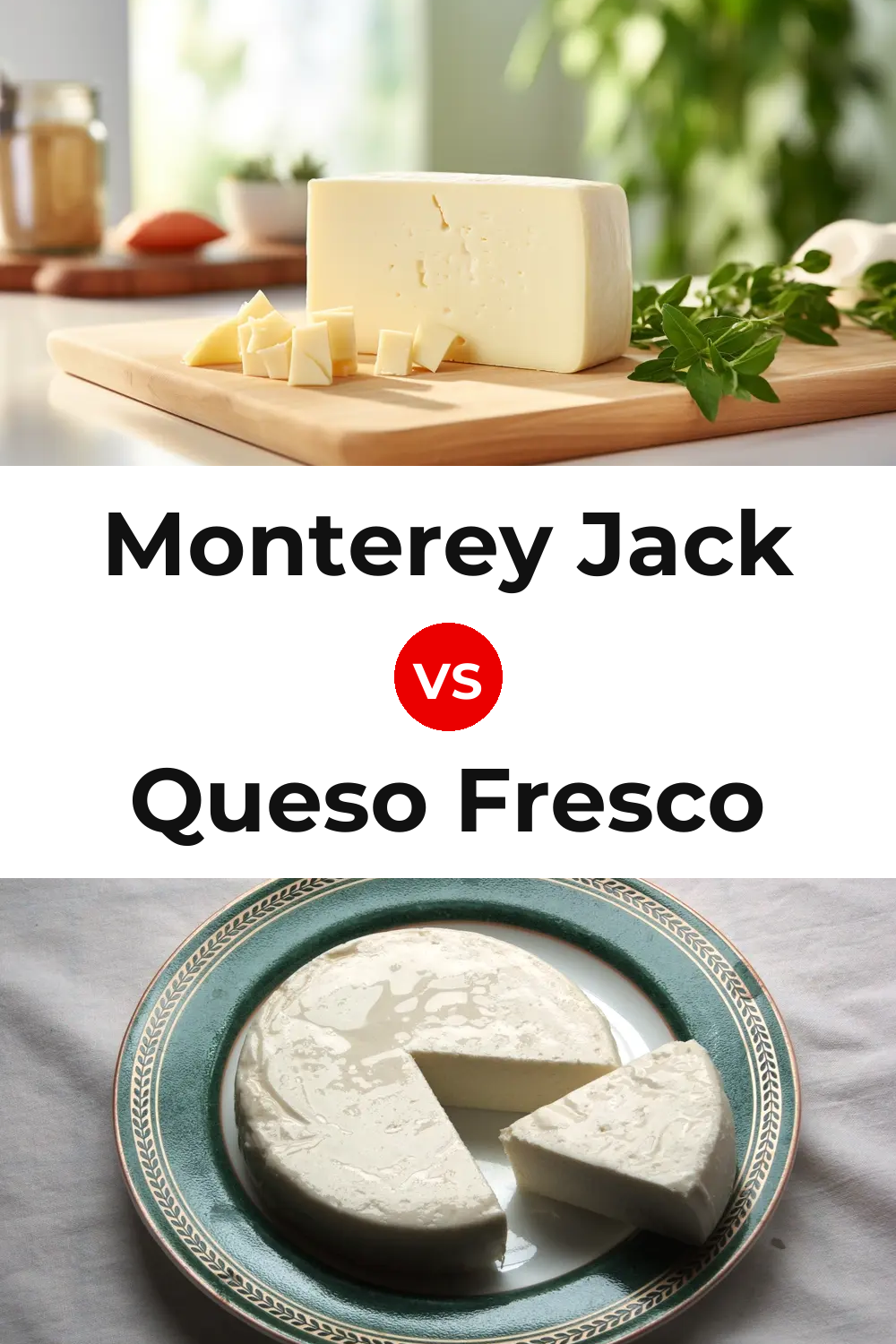 Monterey Jack Cheese vs Queso Fresco Pinterest comparison