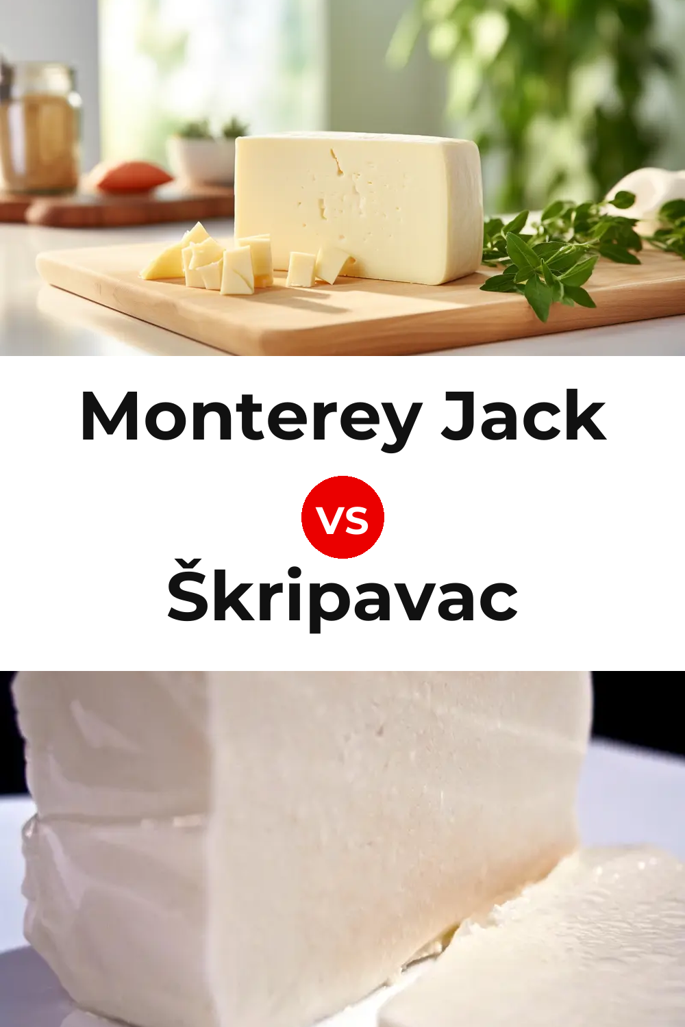 Monterey Jack Cheese vs Škripavac Cheese Pinterest comparison