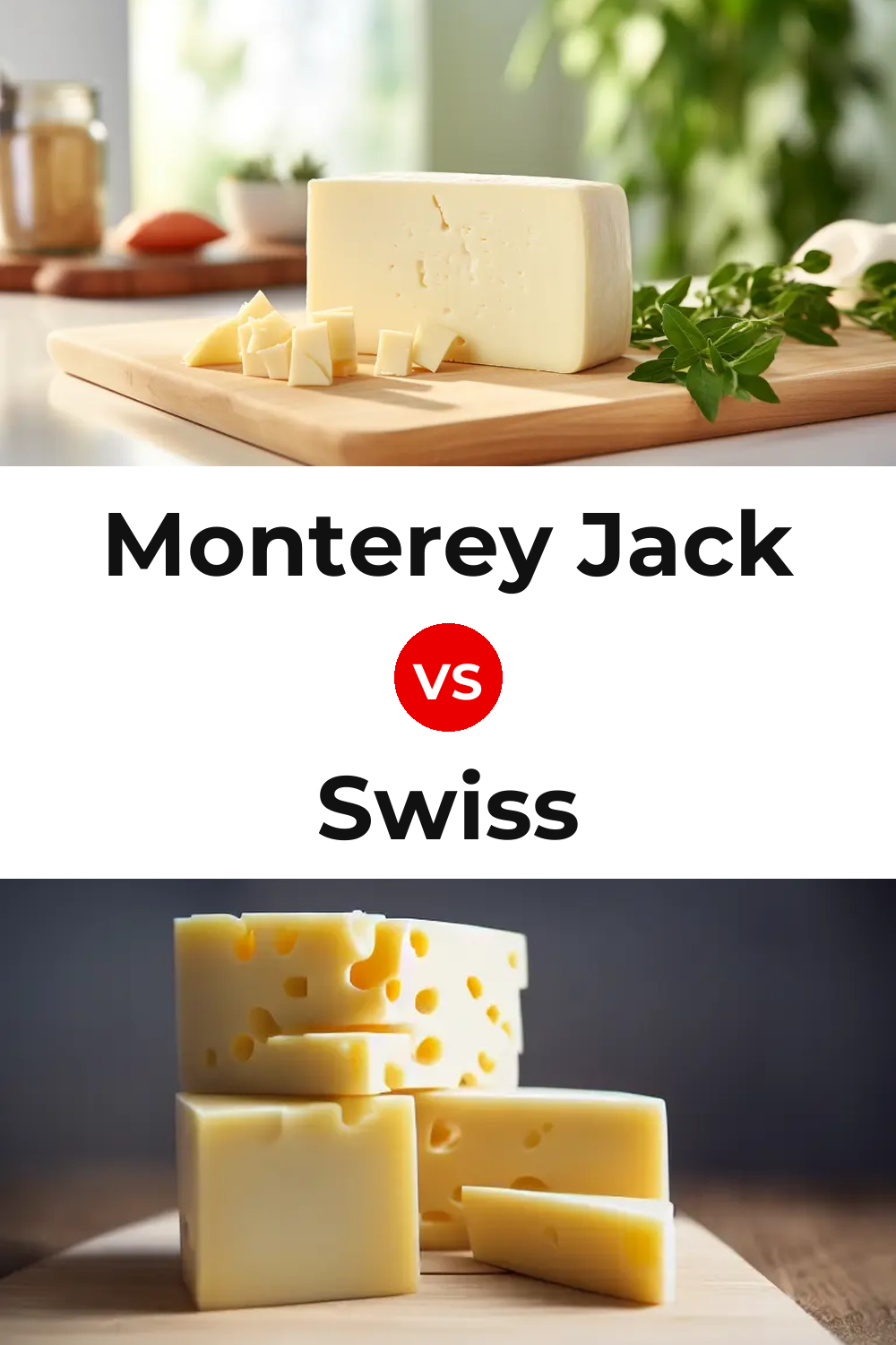 Monterey Jack Cheese vs Swiss Cheese Pinterest comparison