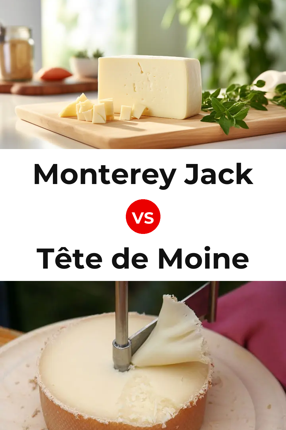 Monterey Jack Cheese vs Tête de Moine Cheese Pinterest comparison