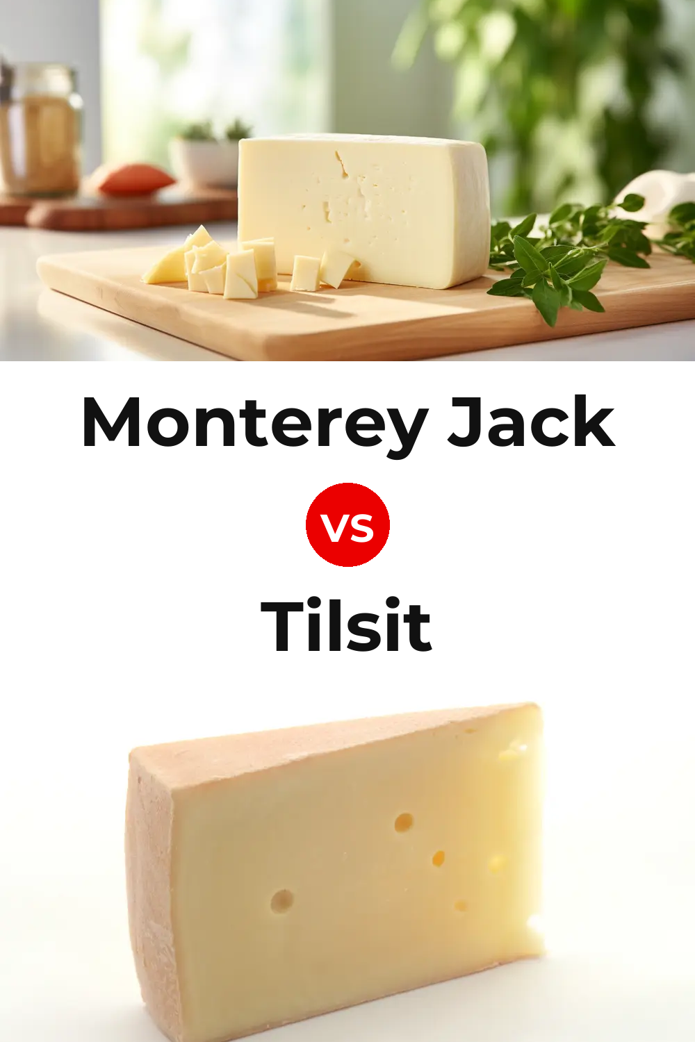 Monterey Jack Cheese vs Tilsit Cheese Pinterest comparison