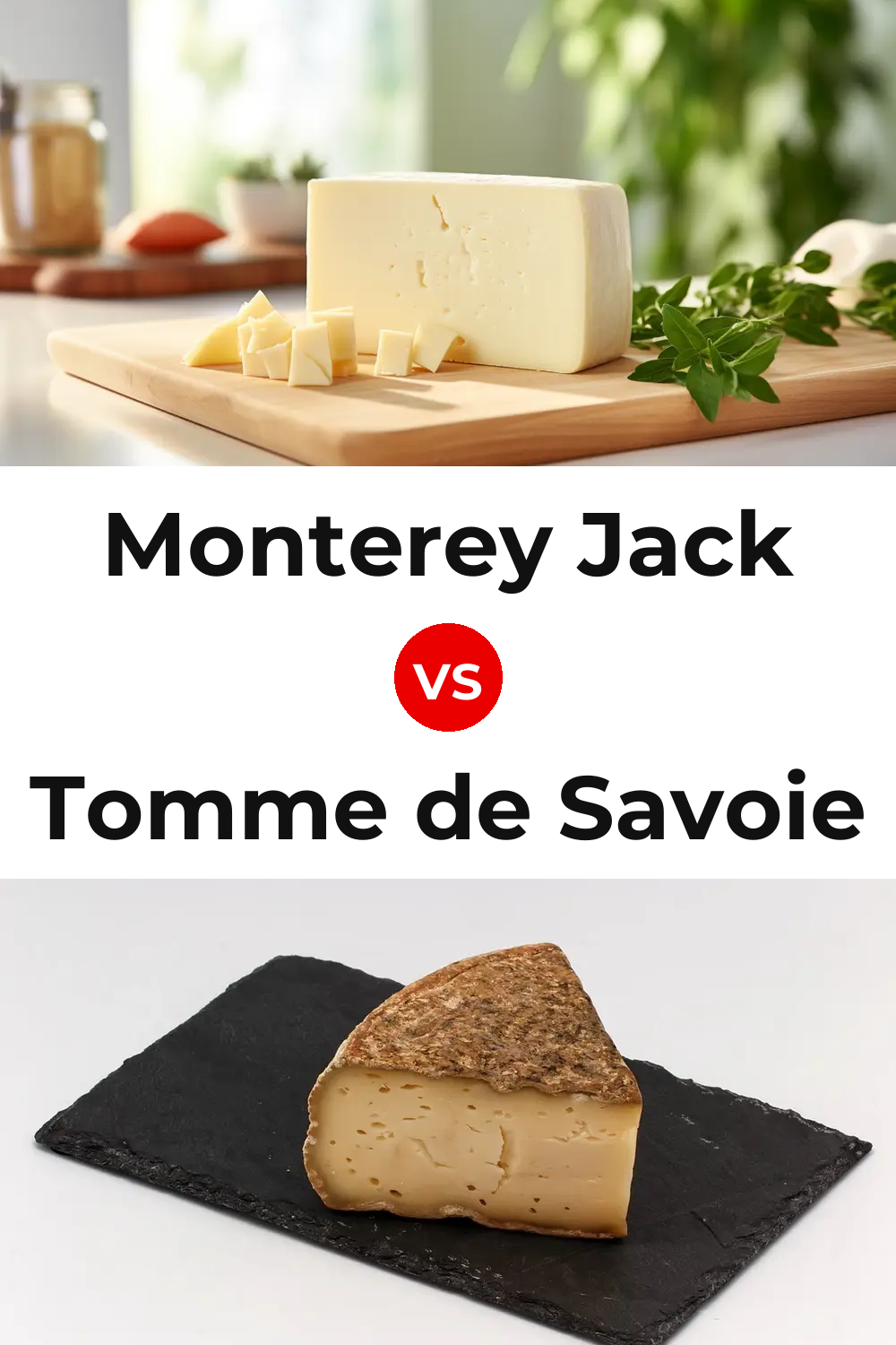 Monterey Jack Cheese vs Tomme de Savoie Cheese Pinterest comparison