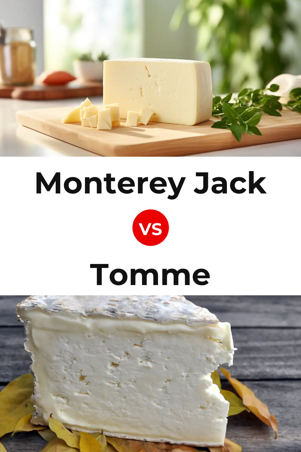 Monterey Jack Cheese vs Tomme Cheese Pinterest comparison