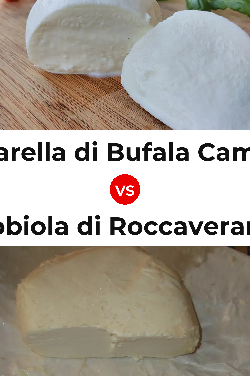 Mozzarella di Bufala Campana Cheese vs Robiola di Roccaverano Cheese Pinterest comparison