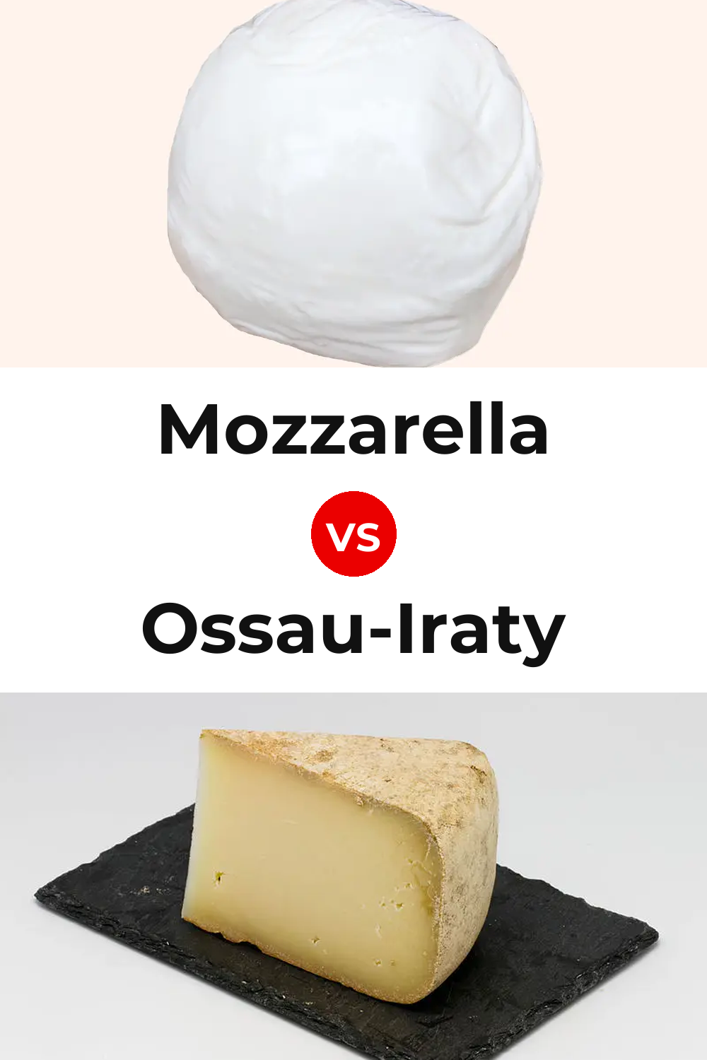 Mozzarella Cheese vs Ossau-Iraty Cheese Pinterest comparison