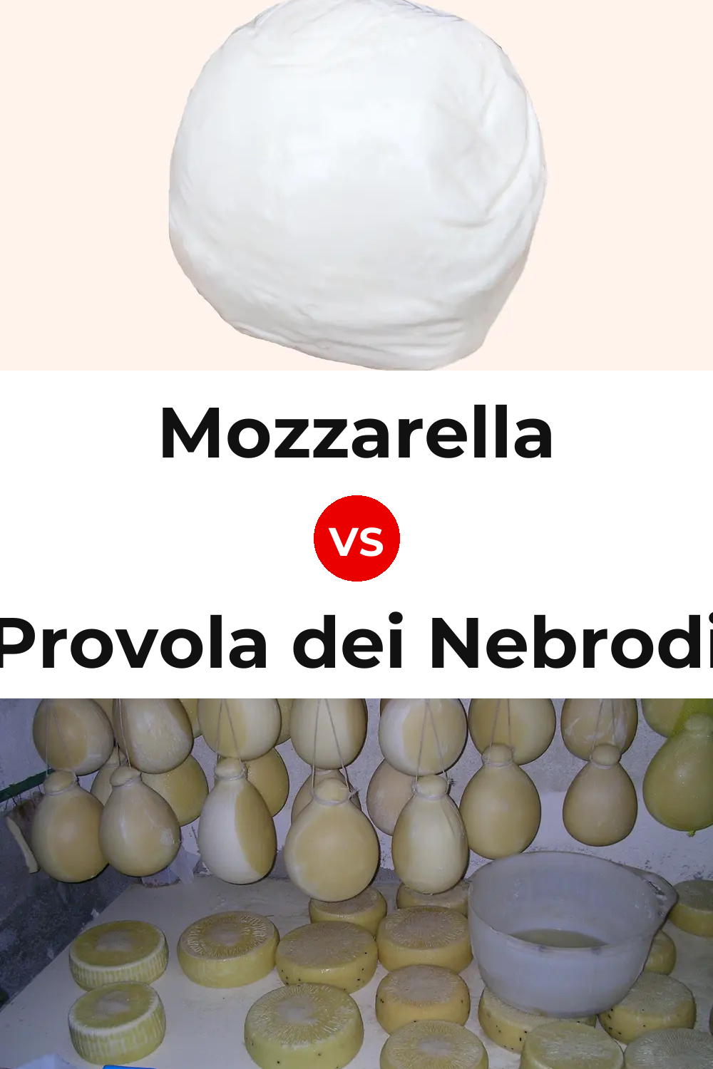 Mozzarella Cheese vs Provola dei Nebrodi Cheese Pinterest comparison