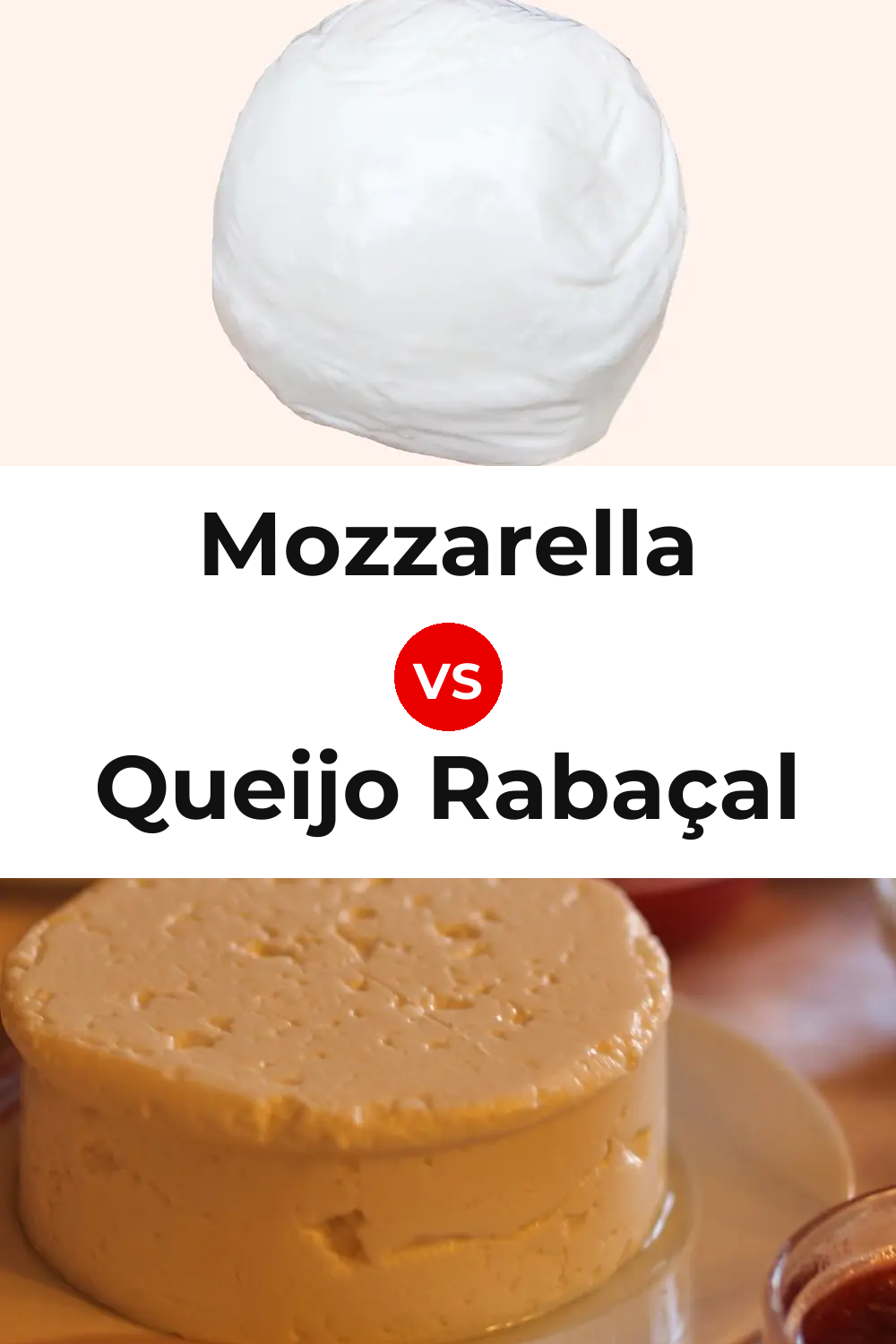 Mozzarella Cheese vs Queijo Rabaçal Pinterest comparison