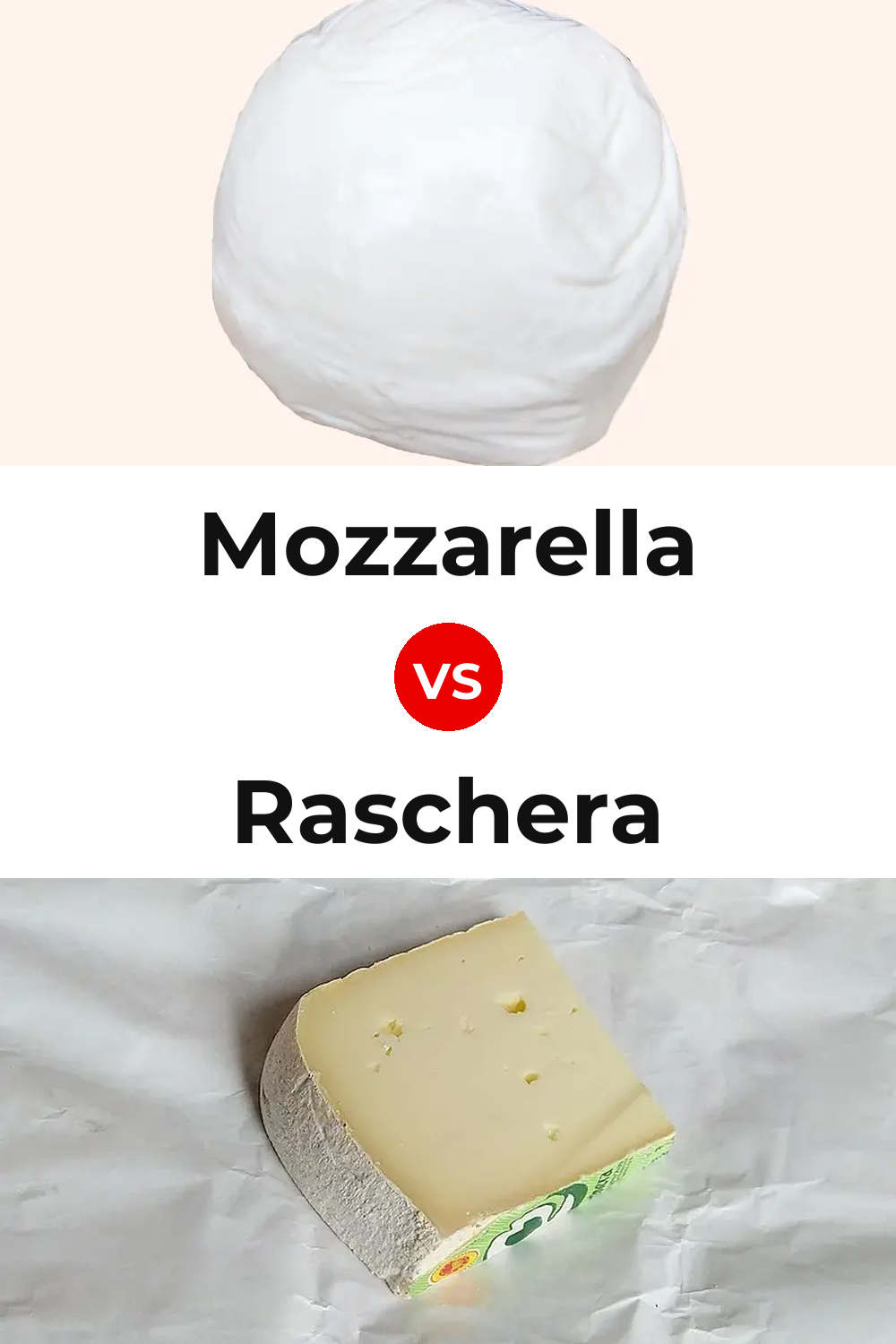 Mozzarella Cheese vs Raschera Cheese Pinterest comparison