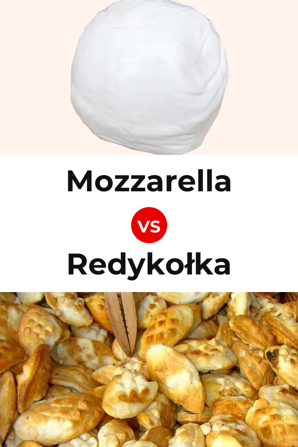 Mozzarella Cheese vs Redykołka Cheese Pinterest comparison