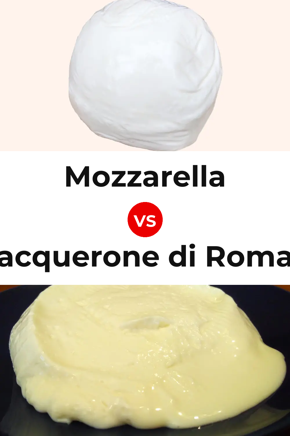 Mozzarella Cheese vs Squacquerone di Romagna Cheese Pinterest comparison