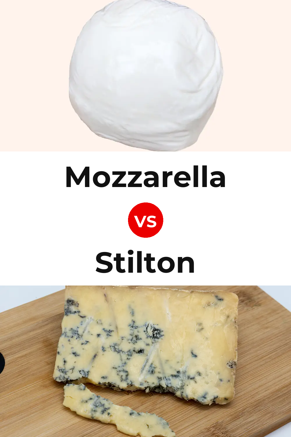Mozzarella Cheese vs Stilton Cheese Pinterest comparison