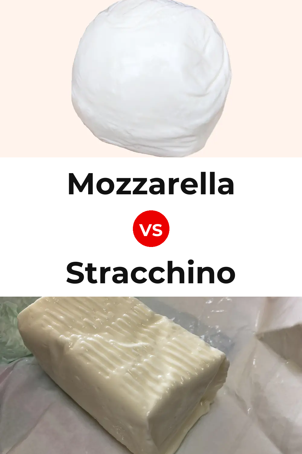 Mozzarella Cheese vs Stracchino Cheese Pinterest comparison