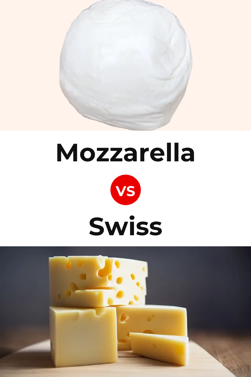 Mozzarella Cheese vs Swiss Cheese Pinterest comparison