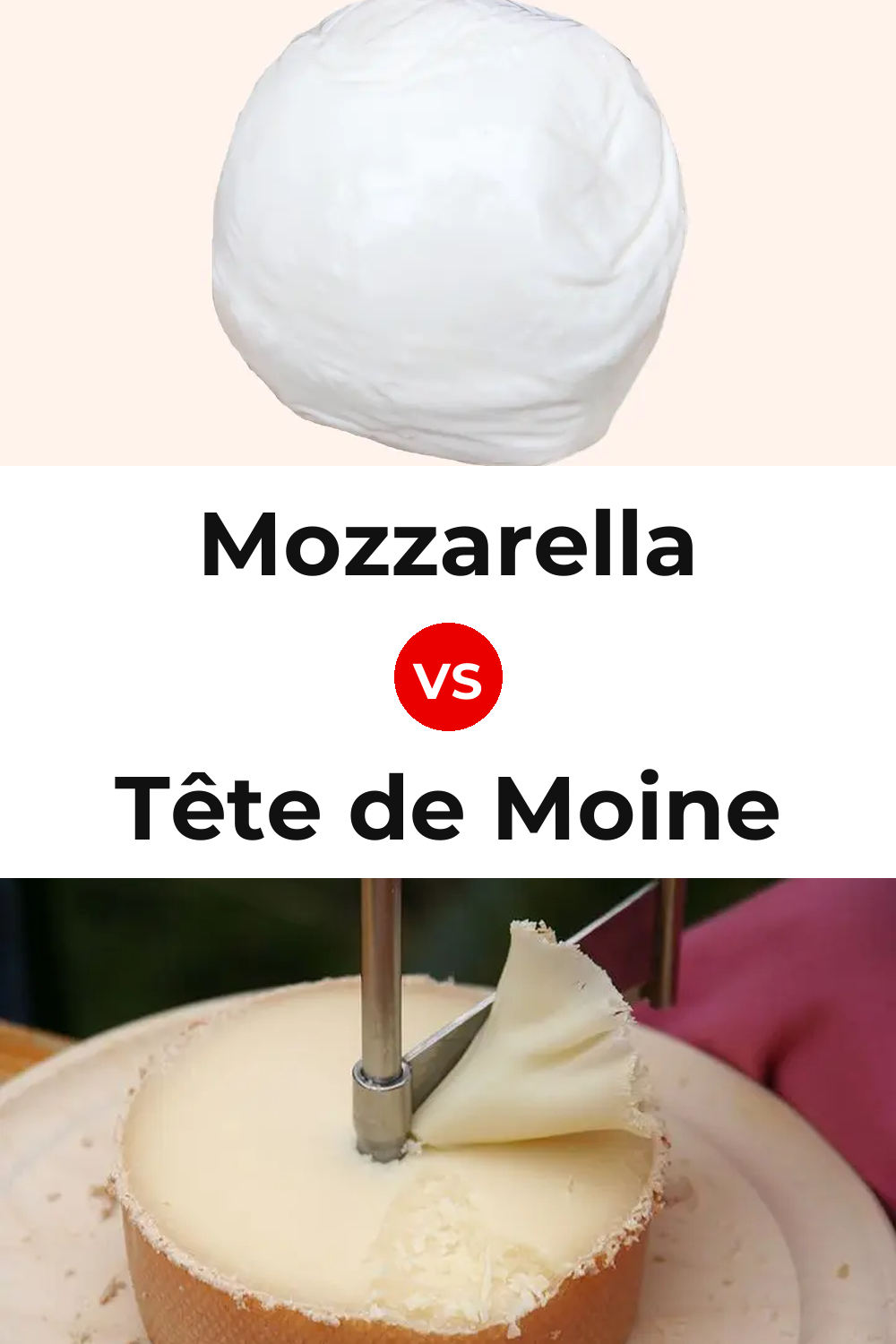 Mozzarella Cheese vs Tête de Moine Cheese Pinterest comparison