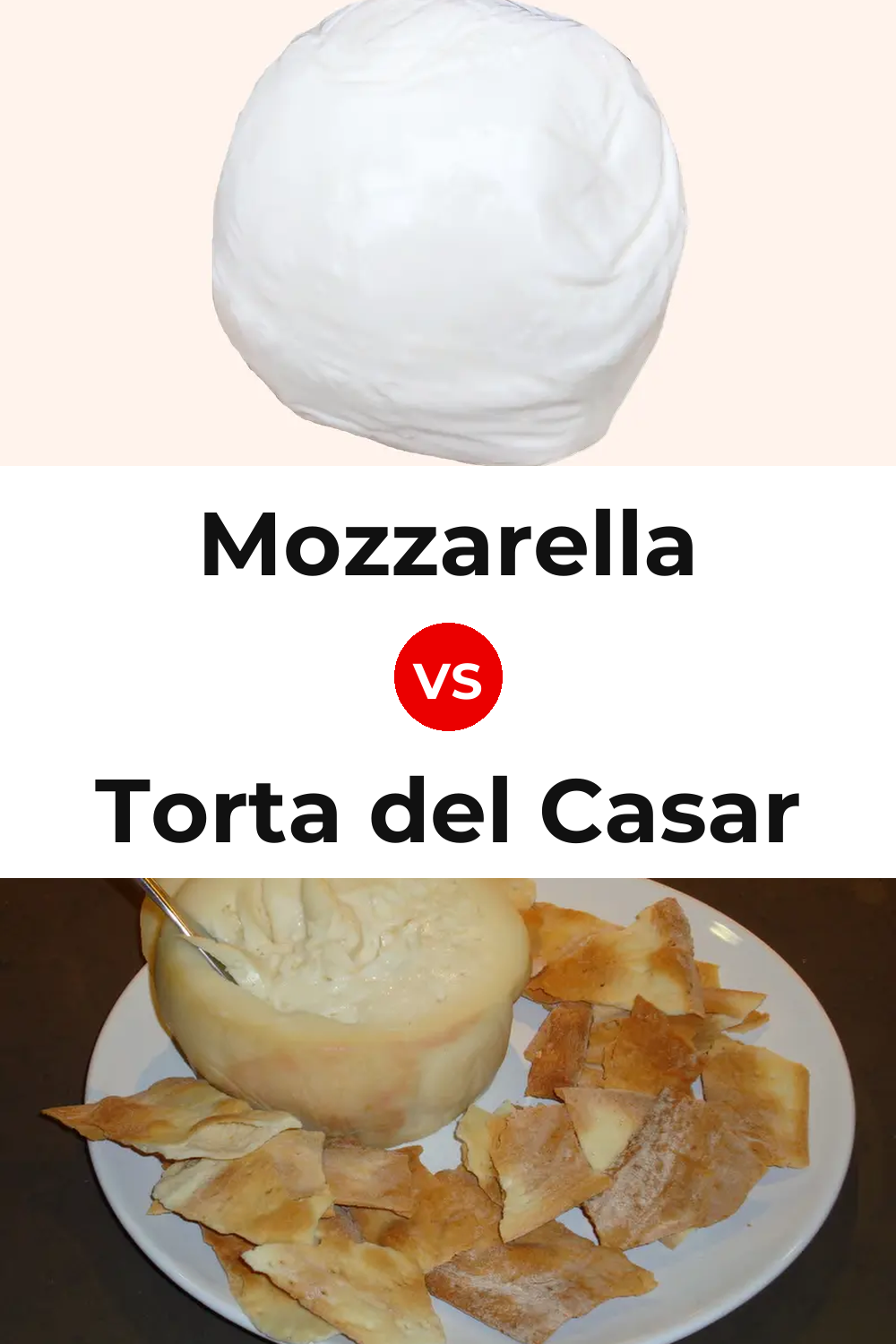 Mozzarella Cheese vs Torta del Casar Cheese Pinterest comparison