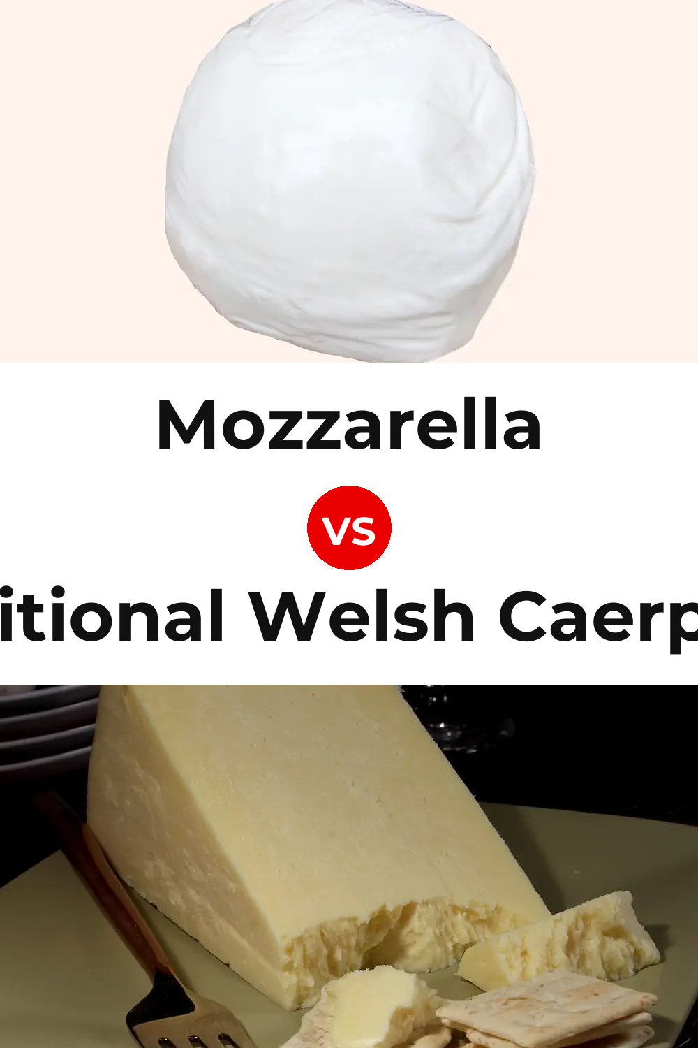 Mozzarella Cheese vs Traditional Welsh Caerphilly Cheese Pinterest comparison
