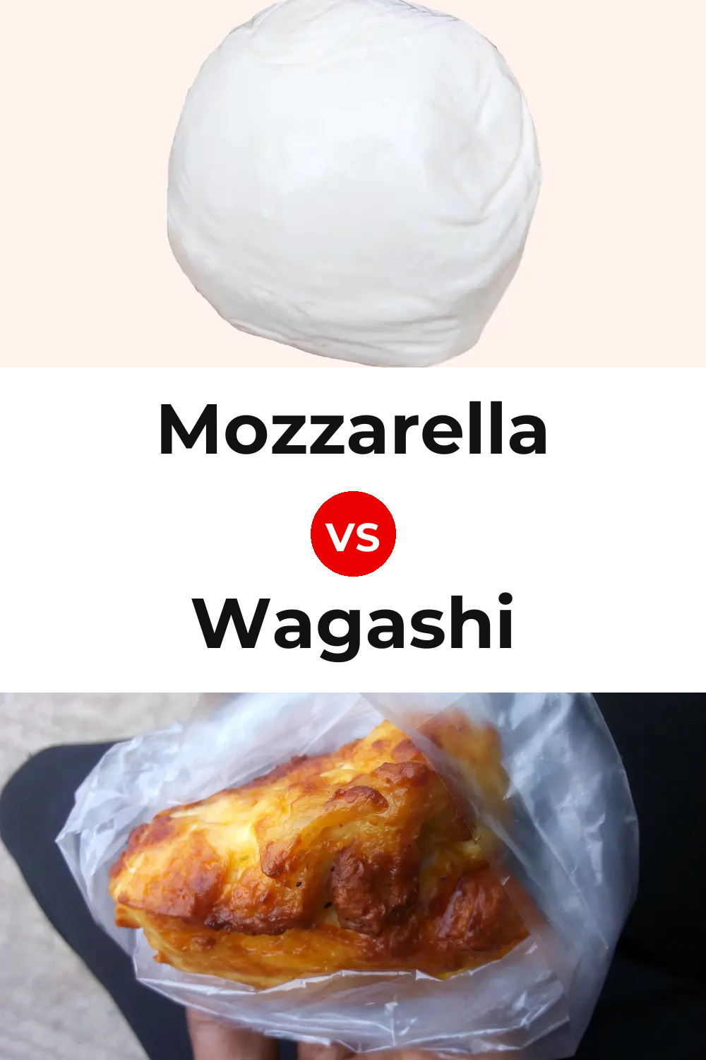Mozzarella Cheese vs Wagashi Cheese Pinterest comparison