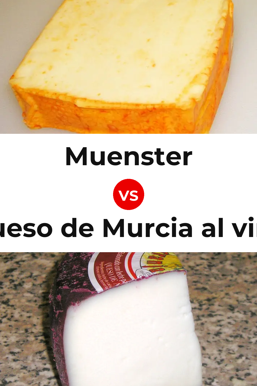 Muenster Cheese vs Queso de Murcia al vino Pinterest comparison
