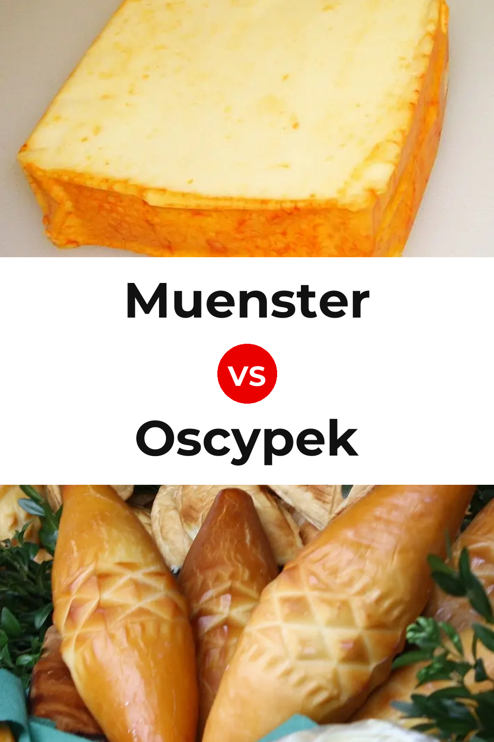 Muenster Cheese vs Oscypek Cheese Pinterest comparison