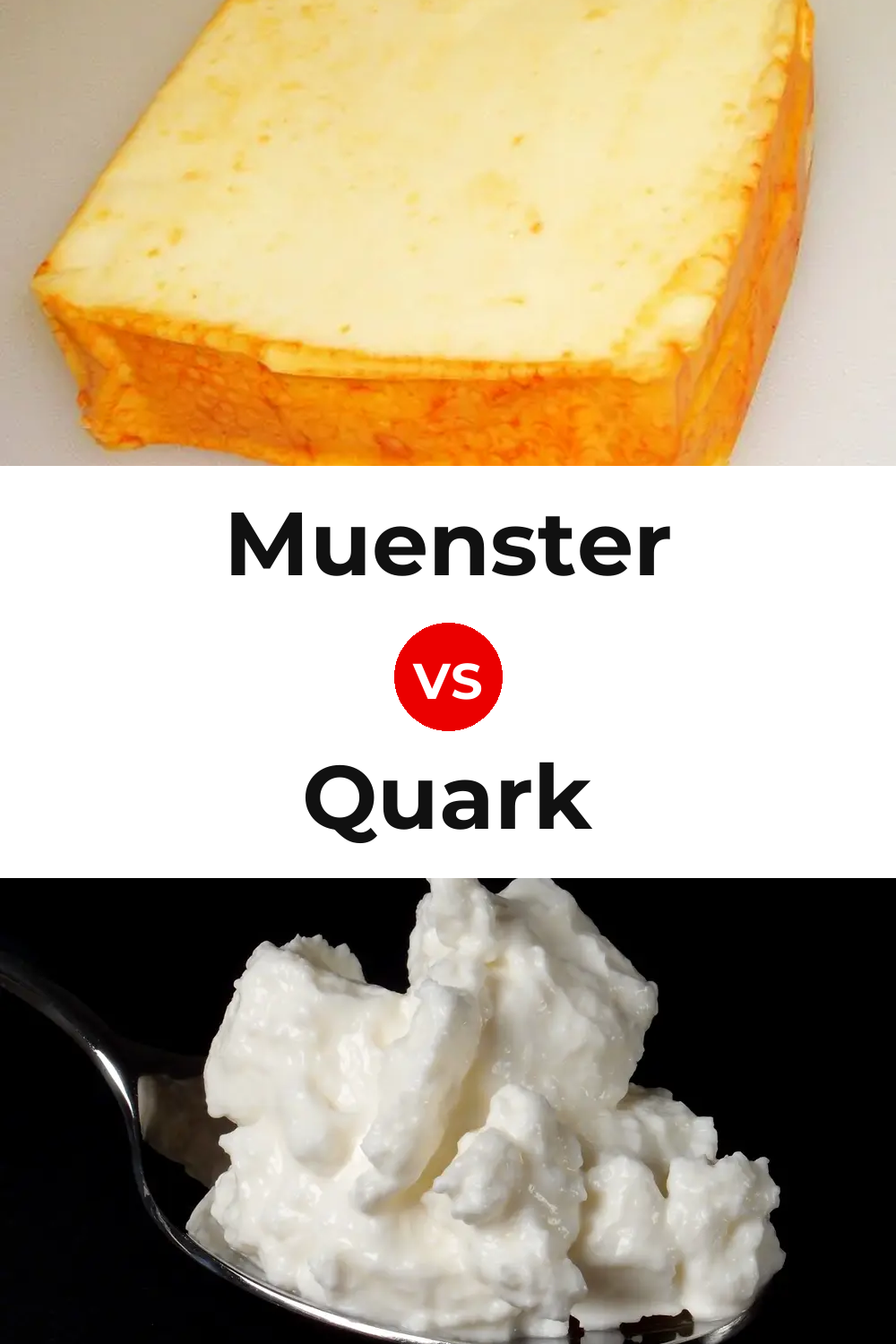 Muenster Cheese vs Quark Cheese Pinterest comparison