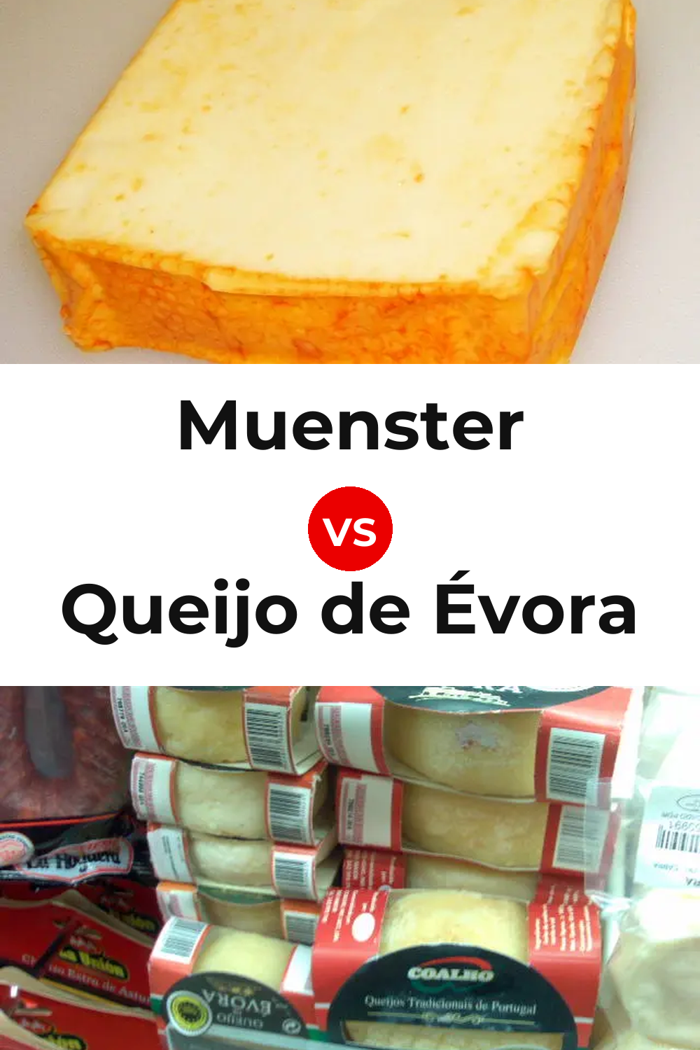 Muenster Cheese vs Queijo de Évora Pinterest comparison