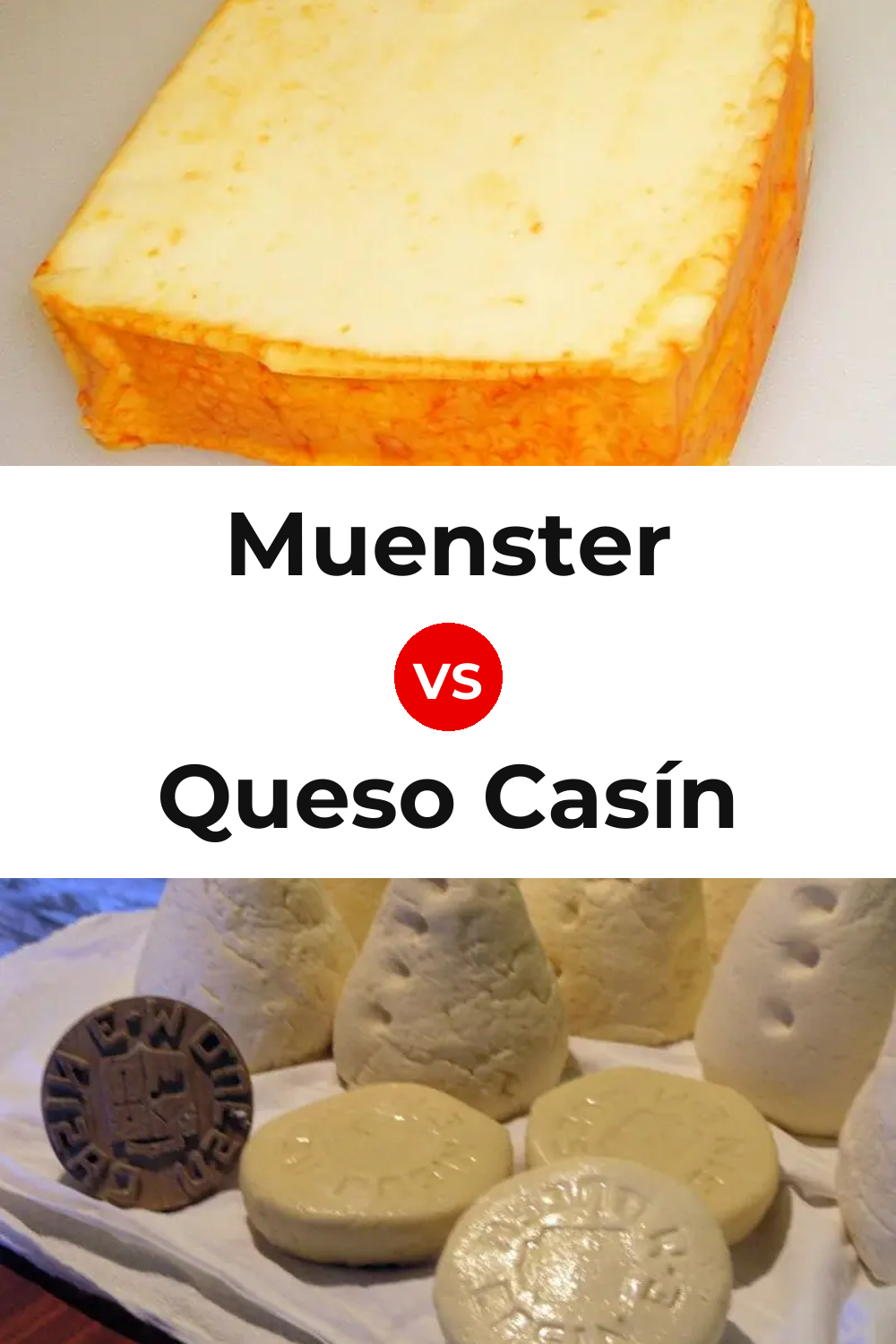 Muenster Cheese vs Queso Casín Pinterest comparison