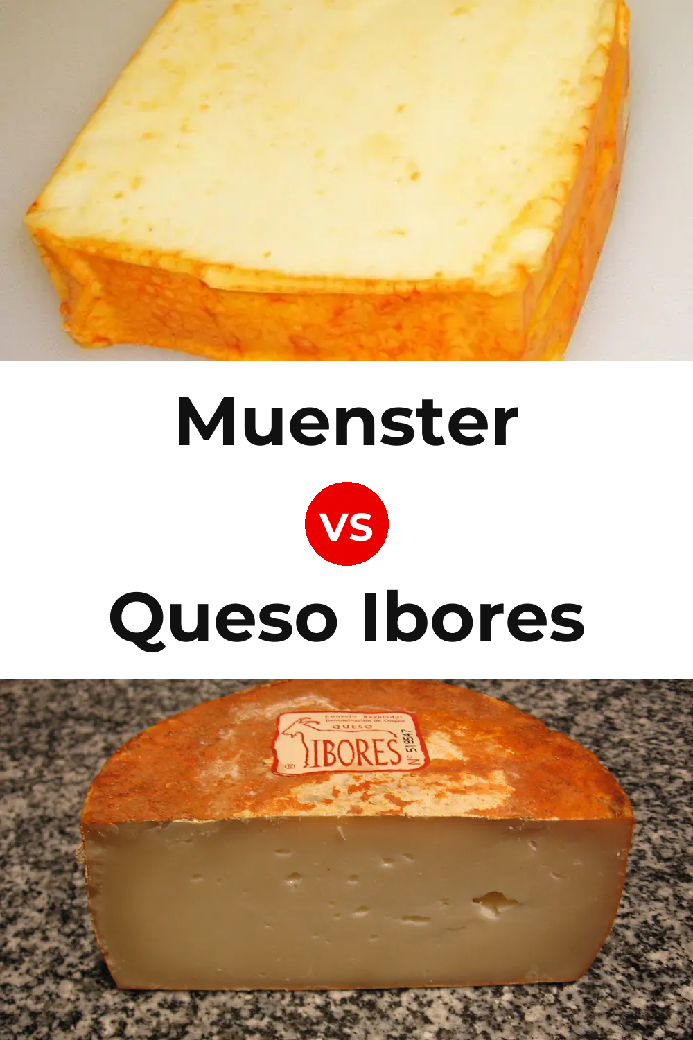 Muenster Cheese vs Queso Ibores Pinterest comparison