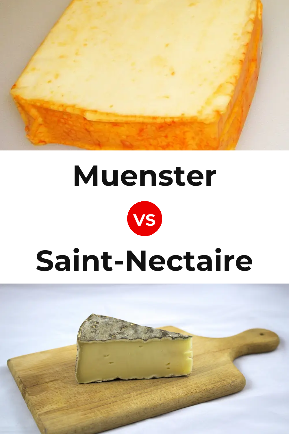 Muenster Cheese vs Saint-Nectaire Cheese Pinterest comparison