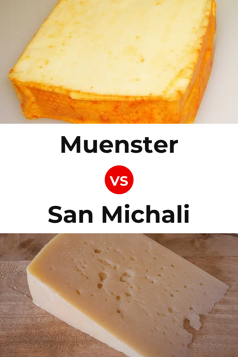 Muenster Cheese vs San Michali Cheese Pinterest comparison