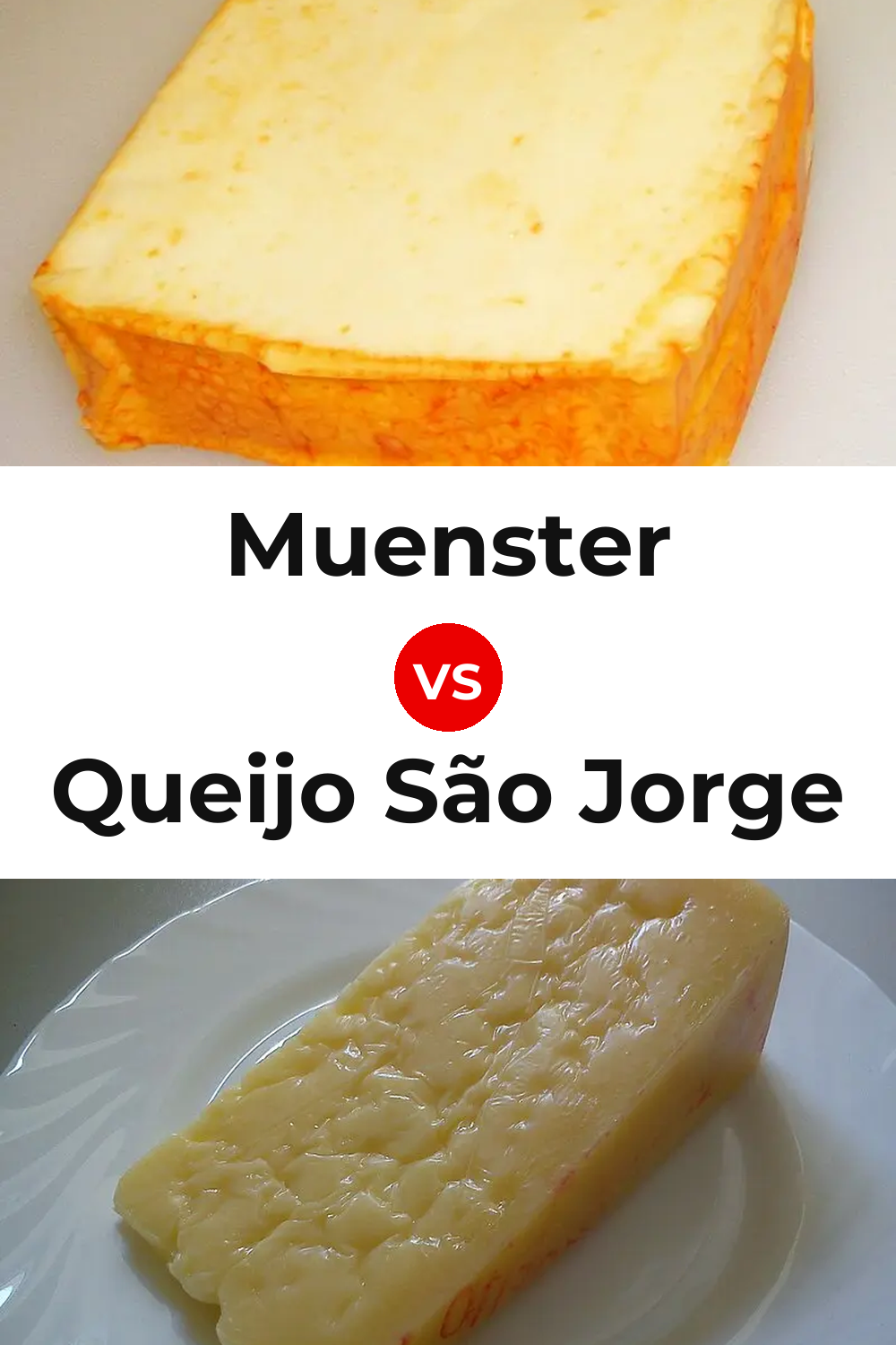 Muenster Cheese vs Queijo São Jorge Pinterest comparison
