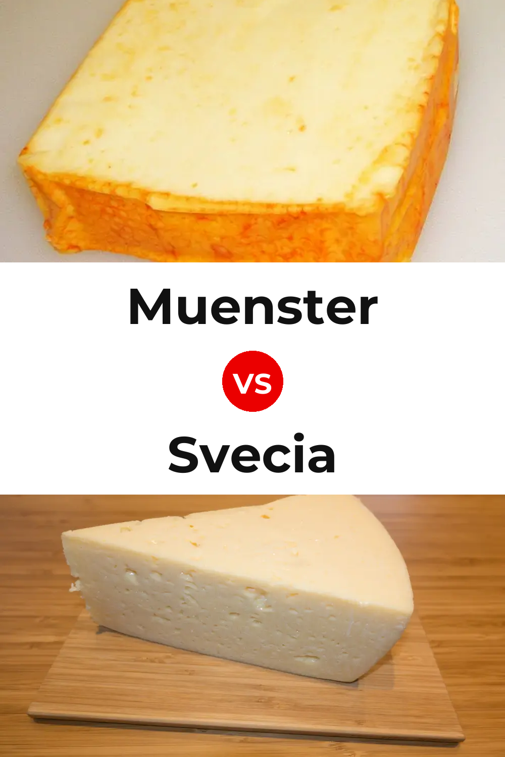 Muenster Cheese vs Svecia Cheese Pinterest comparison