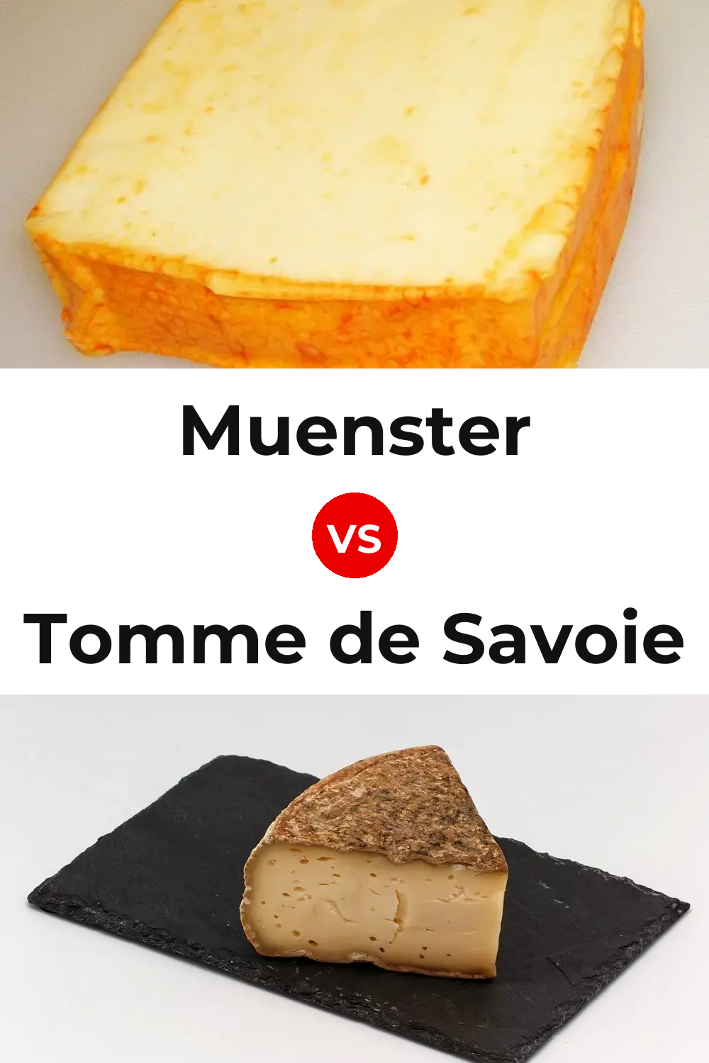 Muenster Cheese vs Tomme de Savoie Cheese Pinterest comparison